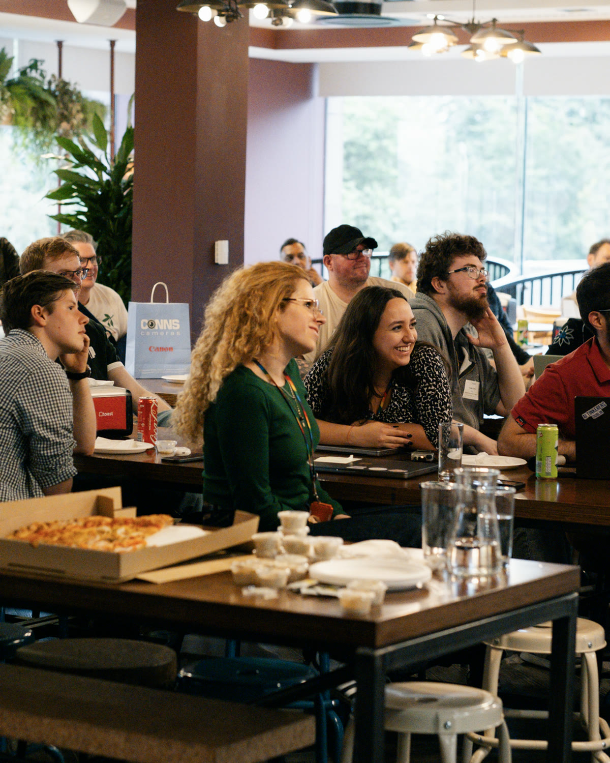 The audience during demo night